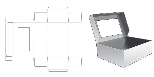 Vector illustration of packaging die cut template