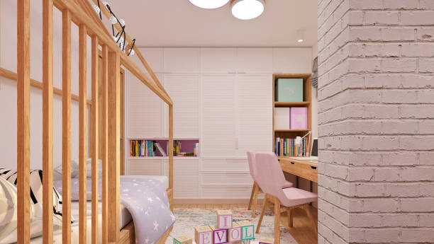 istock Beautiful modern children's room 1220679893