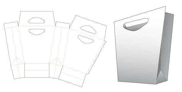 Paper Bag Box Design Free 2d paper bag template Vector Images & Graphics | FreeImages