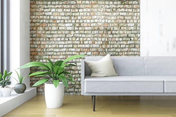 istock Corner of a Room with Window and a Sofa 1220682835