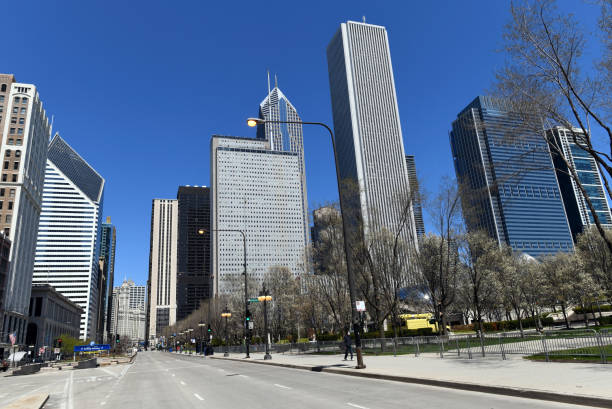 istock Empty Michigan Avenue, Chicago, Illinois, USA 1220682872