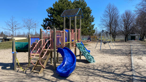 istock Playground equipment closed due to COVID 19 1220686711