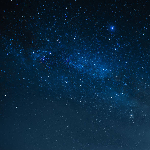 istock Starry landscape. Many stars and constellations, saver. Space 1220690421
