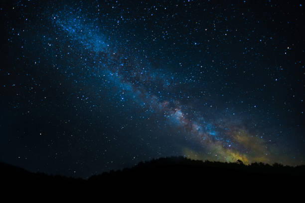 istock Starry sky, space. Milky Way, starry constellation. Landscape and saver, Astrophotography 1220690486