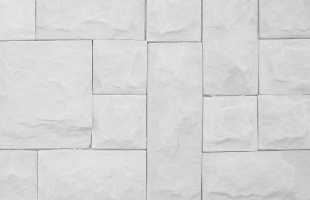 Abstract modern white brick wall texture backdrop for backgrounds and home design.