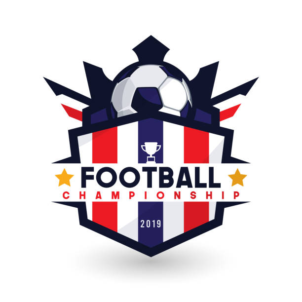 soccer football badge logo design templates | sport team identity ilustracje wektorowe izolowane na białym tle - the football association stock illustrations