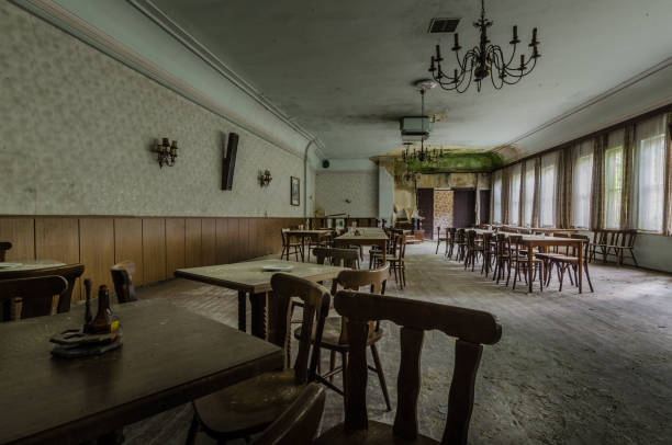 istock ballroom with tables and armchair 1220695361