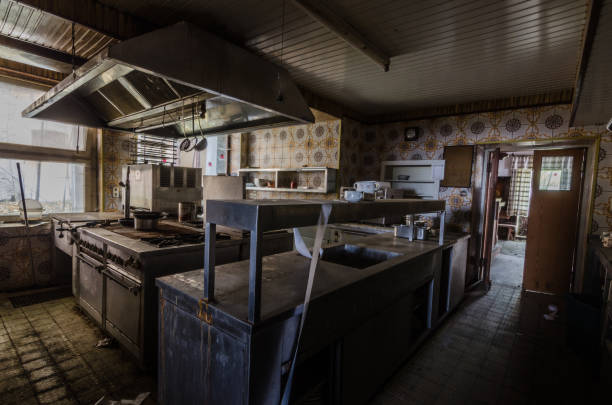 istock dark kitchen in old guest house 1220696489