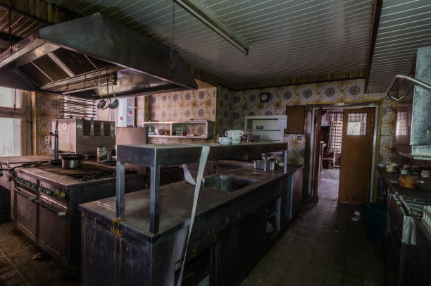 istock dark kitchen in abandoned guest house 1220696490