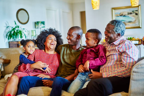 istock Happy multi-generation family having fun at home 1220699268