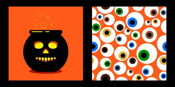Vector illustration of Templates for Halloween