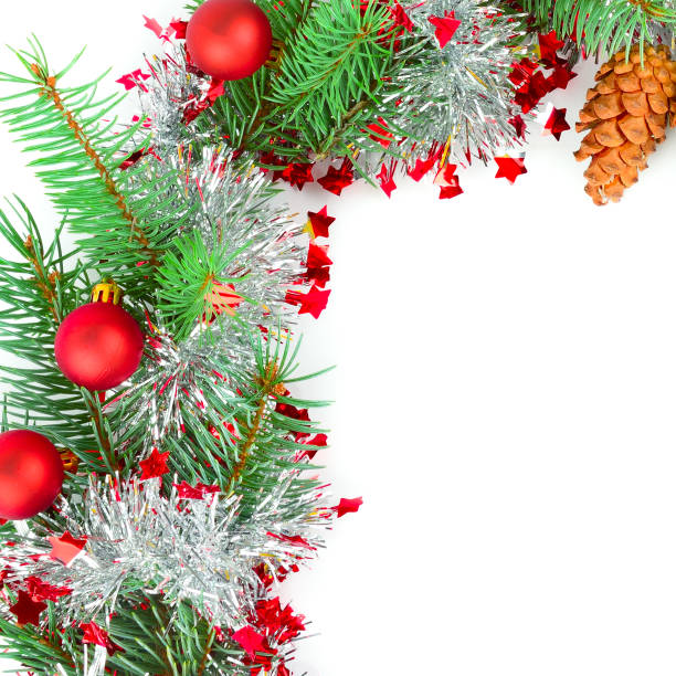 istock Christmas decor Isolated on a white background. Free space for text. 1220707881