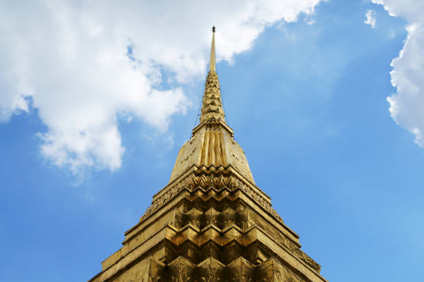 golden pagoda against blue sky