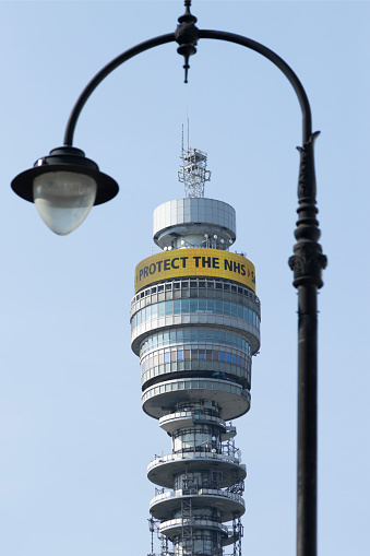 London, UK - April 9, 2020: A screen displaying a 