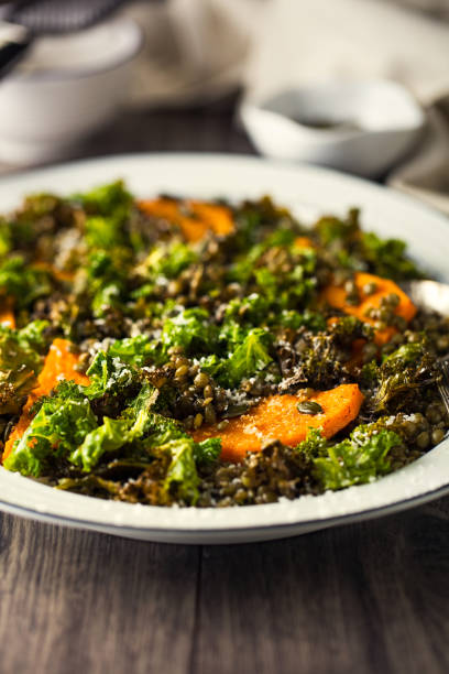 istock crispy kale and green lentils,roasted butternut squash salad 1220710411