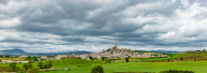 Town view of Artanjona in Navarre, Spain