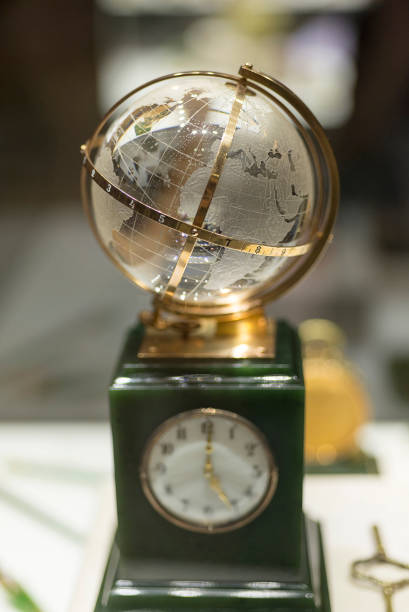 istock Old and rare watch with a globe. 1220712871