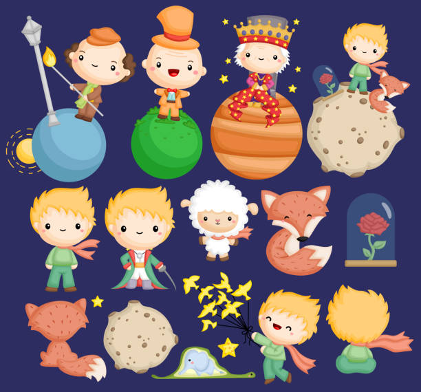 The Little Prince a cute vector of the little prince stories governor stock illustrations