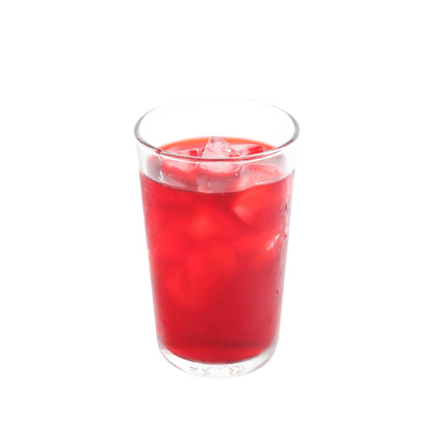 istock red cocktail in glass isolated on white background 1220718131