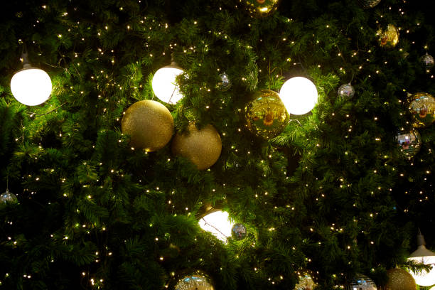 istock Close up of Christmas tree background 1220719067