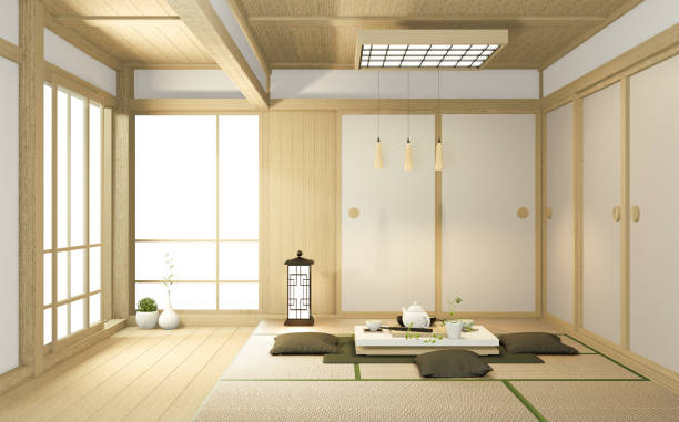 istock Tropical interior design with sofa for living room japanese style. 3D rendering 1220721762