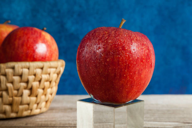 Delicious red apple close-up