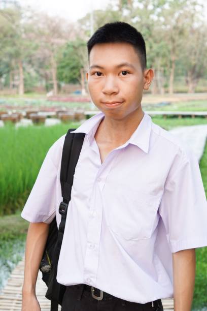 istock cute man in nature garden 1220722999