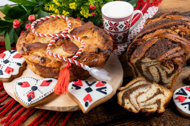 istock Sweet leavened bread, traditional bulgarian and romanian 1220725650