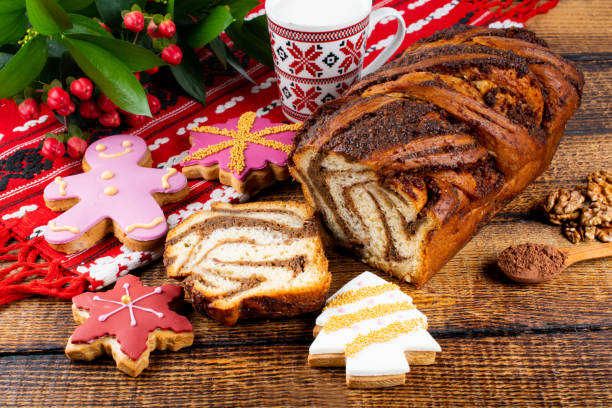 istock Cute Christmas gingerbread desserts, Authentic Christmas Brunch. 1220725940