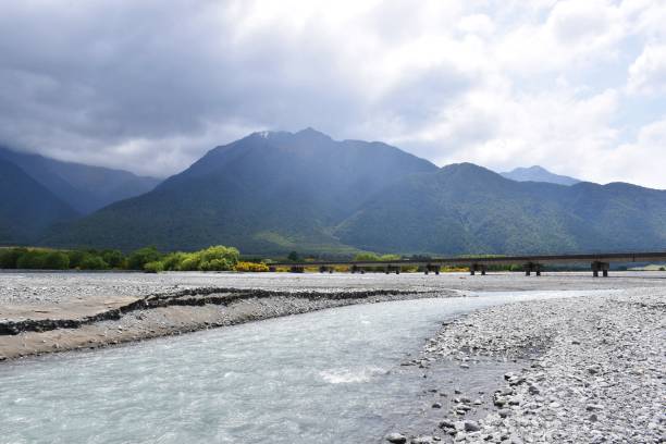 istock Ice cold glacier river in New Zealand Alps 1220728434
