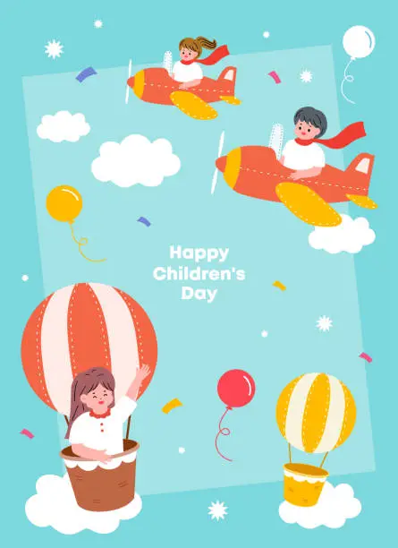 Vector illustration of Children's illustration. Illustration for educational activities with friends.