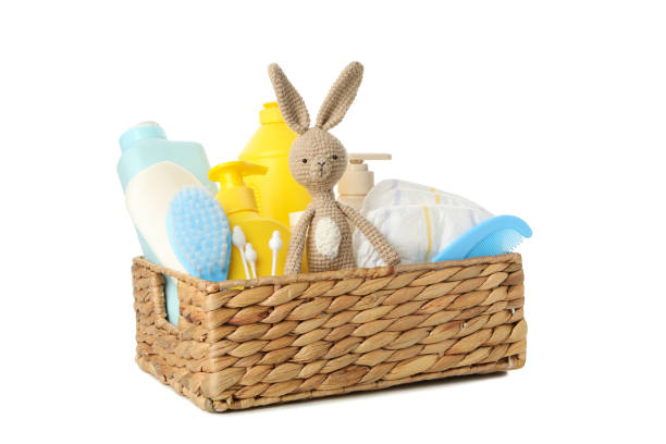 istock Baby hygiene accessories isolated on white background 1220730162