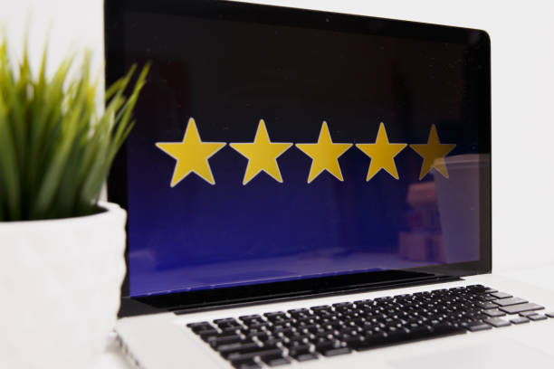 istock Customer experience concept online, Best Excellent Services Rating for Satisfaction present by Hand of Client . 1220731863