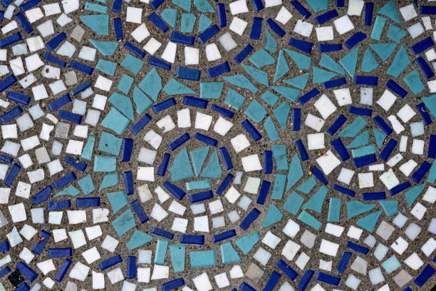 istock Decorative ceramic tiles on the wall of the building 1220731956