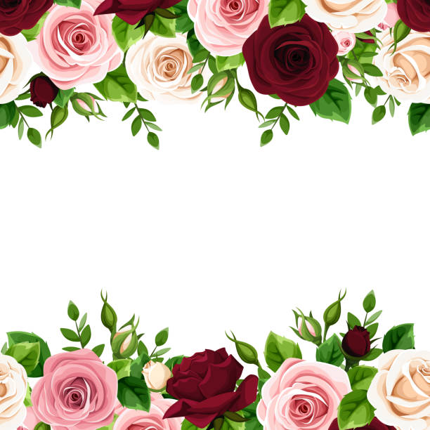 3,800+ Burgundy Floral Background Stock Illustrations, Royalty-Free Vector  Graphics & Clip Art - iStock