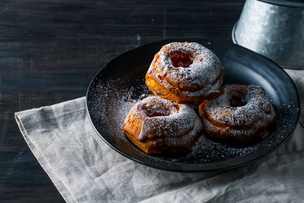 istock Delicious donut image. Sprinkled powdered sugar on donuts. 1220733426