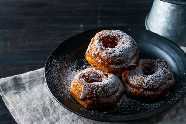 istock Delicious donut image. Sprinkled powdered sugar on donuts. 1220734366