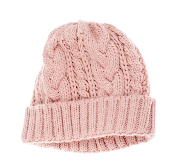 istock Knitted warm colored hat for winter, isolated on white background 1220737297