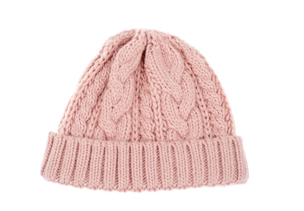 istock Knitted warm colored hat for winter, isolated on white background 1220737299