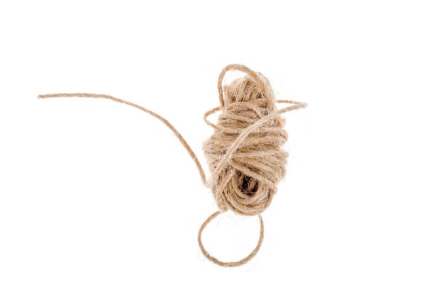 istock Small skein of rope isolated on white background 1220737751