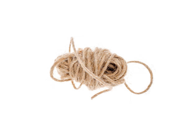 istock Small skein of rope isolated on white background 1220737752