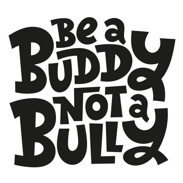 ilustraciones, imágenes clip art, dibujos animados e iconos de stock de cartas antibullitos - bullying
