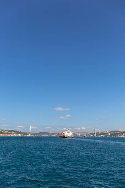 istock Freighter going from Istanbul Bosphorus to Black Sea 1220744253