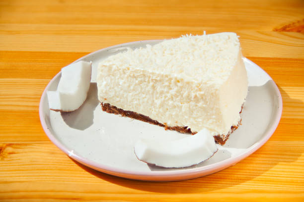 istock delicious cheesecake with coconut on  plate 1220745704
