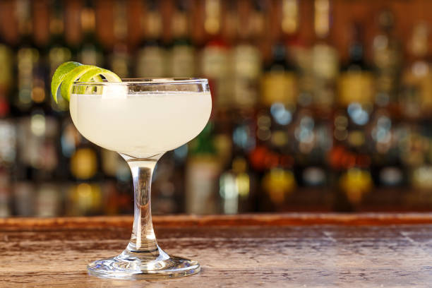 istock Cocktail daiquiri on a blurred background in a bar or restaurant. 1220748226