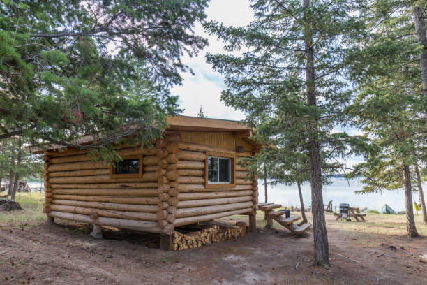 istock cabin by the lake 1220750719