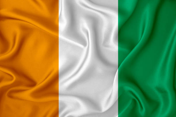 istock Ireland flag on the background texture. Concept for designer solutions. 1220759744