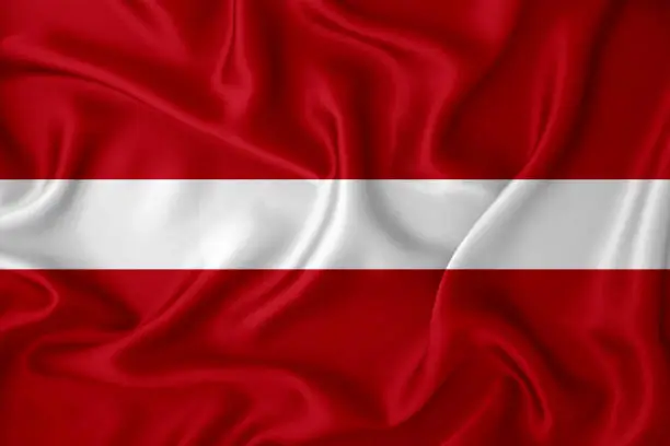 Latvia flag on the background texture. Concept for designer solutions.