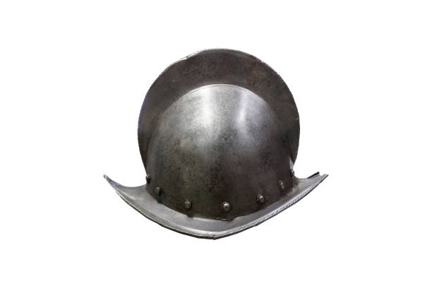 16h Century crested helmet morion 16h Century crested helmet morion. Side view capacete stock pictures, royalty-free photos & images
