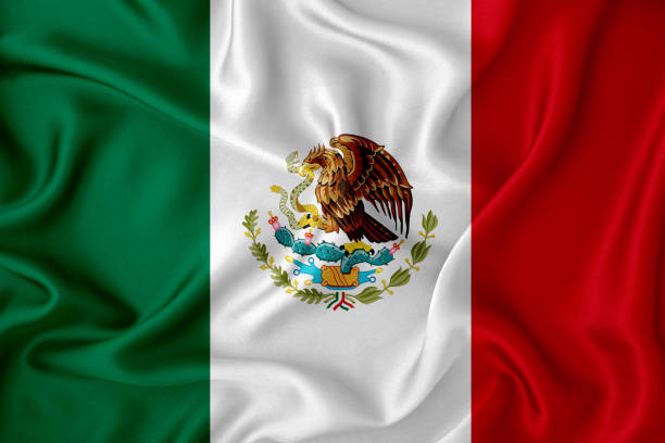 istock Mexico flag on the background texture. Concept for designer solutions. 1220761874